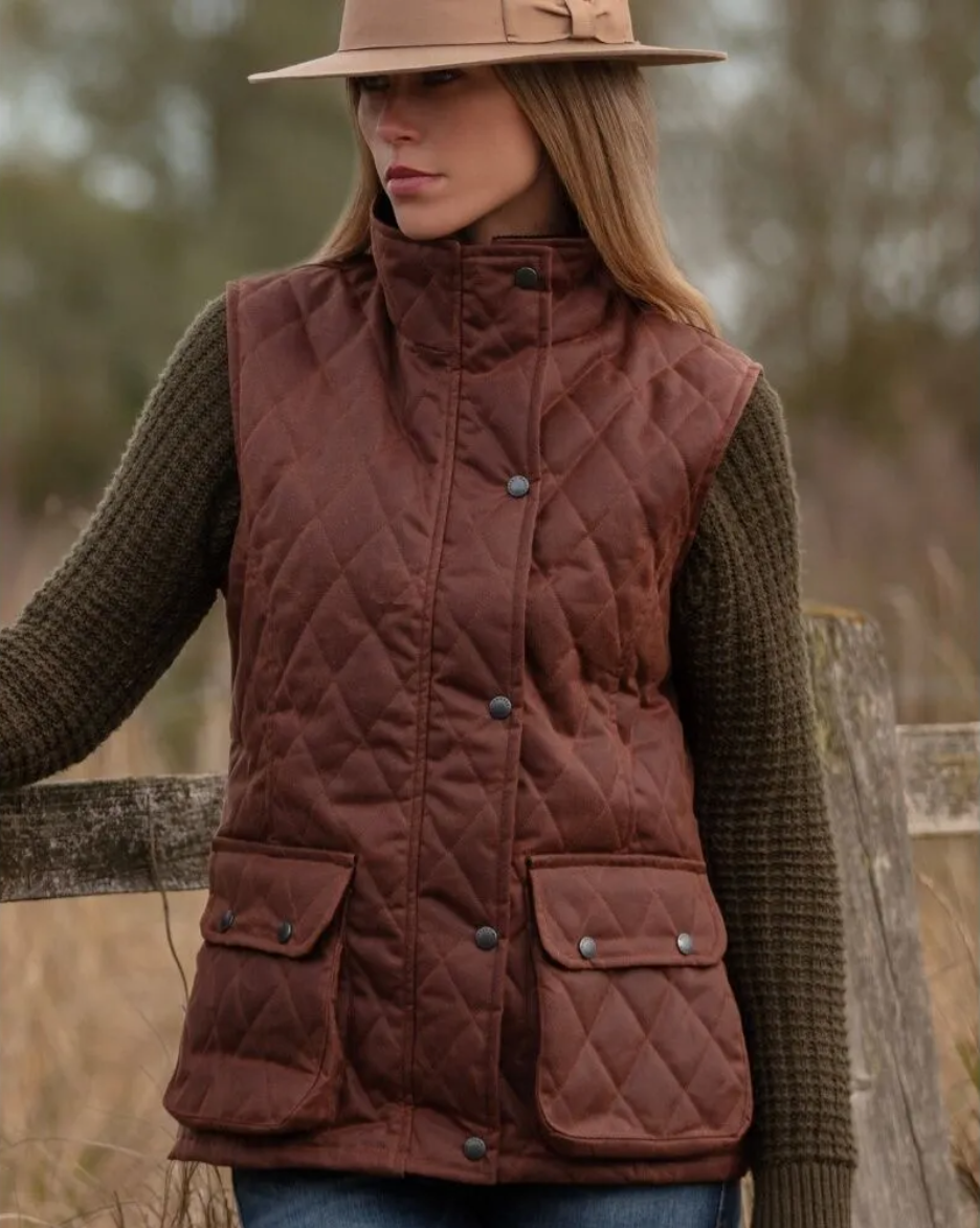 Oilskin vest oilskinsvest dame