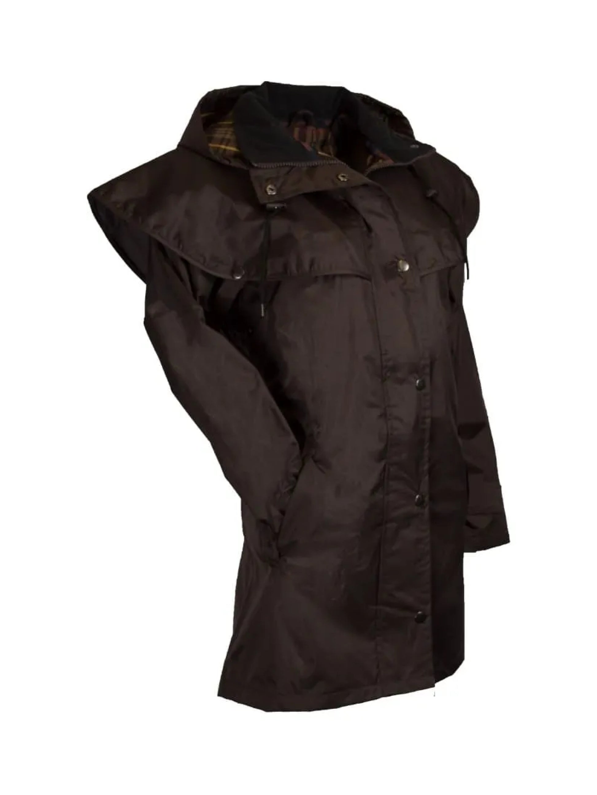 regnjakke dame brun tilbud